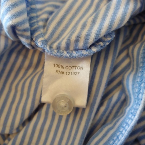 Johnnie O striped mens blue and white short sleeve teeshirt XL - Picture 13 of 13